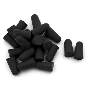 1/20pcs Черни тапи за уши за предотвратяване на шум по време на сън, на пътуване, намаляване на шума за сън, пътуване, меки заострени тапи за уши от пеноматериала
