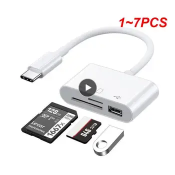1 ~ 7ШТ 3 В 1 адаптер Type-C TF четец за карти памет с OTG адаптер за iPad, за Macbook четец на карти USB Type C