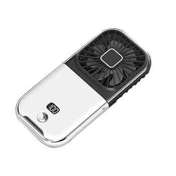 1 БР. Мини Преносим уличен ръчно фен USB Акумулаторна Сгъване на 180 ° Безжичен настолен вентилатор в черен и бял цвят