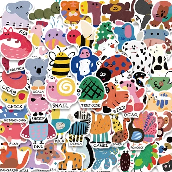 10/50 броя декоративни стикери серия графити на животните, багажното графити-скейтборд, колоездене, етикети, водоустойчиви етикети