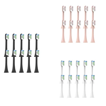 10 бр. Сменяеми дюзи във вакуумна опаковка за електрическа четка за зъби SOOCAS X3 X3pro X3U X5 V1 D3