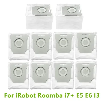 10 бр. Торби за прах, торба за боклук, за iRobot Roomba i7 + E5 E6 I3 Торбичка за събиране на прах
