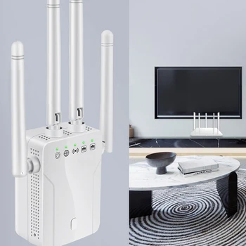 1200 Мб / с двойна лента безжичен ретранслатор Wi-Fi 2.4 G 5G, усилвател на сигнала на Wi-Fi, удължител Wi-Fi 802.11 ac, gigabit усилвател Wi-Fi рутер WPS