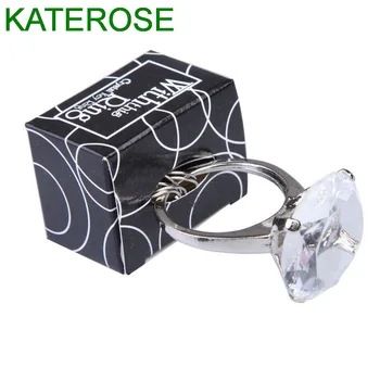 12ШТ Ключодържател с прозрачен кристал за ключове Сватбени Сувенири за Душата на детето си, за да проверите за партита