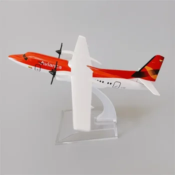 16 см Air Red Colombia Avianca Fokker F-50 FOK F50 Модел на самолет на авиокомпанията Airlines, изработени от метални сплави, модел самолет с перка самолет