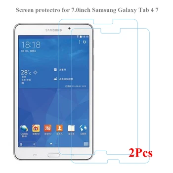 2 бр./опаковане. Защитно фолио за Samsung Galaxy Tab 4 7 Модел SM-T230 T231 T235 HD Закалено стъкло за Samsung SM T230 7,0 инча