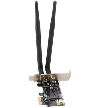 4X PCI-E X1 До M. 2 NGFF E-Key Wifi Адаптер за Безжична Мрежа Конвертор Карта С Bluetooth За Настолни КОМПЮТРИ