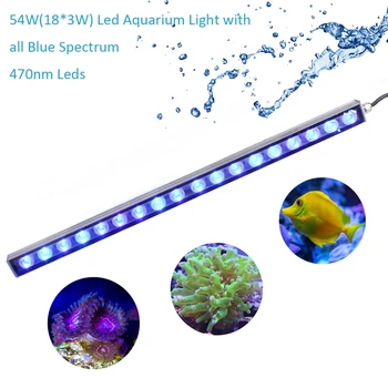54 Watt Led аквариумный светлина Reef Light Дължина коралов светлина 55 см Разработен стойност на цветя за аквариум с рибки Коралов риф