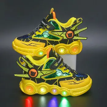 MODX Спортни обувки с подсветка; детски ежедневни обувки с осветление в ретро стил; модел обувки за малки момичета и момчета; обувки за деца; детски маратонки;