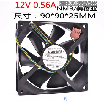 NMB 3610RL-04W-S66 90*90*25 9 вентилатор за охлаждане на шкафа за контрол cm 12V 0.56 A с 4 жици