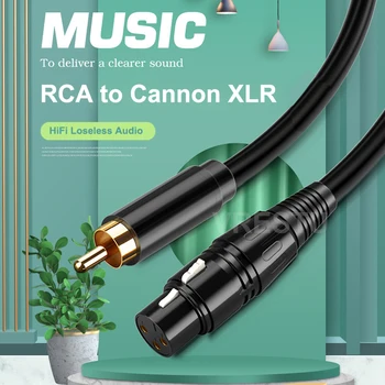RCA-XLR От мъжа към Жената HiFi Стерео аудио кабел Позлатен Кабел с дължина 5 m за Микрофонного Миксер Усилвател на Мощност Микшерная Звукова Consol