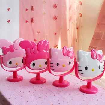 Sanrio Kawaii Hello Kitty Mirror My Melody, Сладко аниме-карикатура, Студентски Дом за момичета, Сгъваем Портативен Тоалетка, огледало