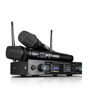 Акумулаторна Преносима Конструкция d733 Digital Professional UHF Wireless Microphone Микрофон Система