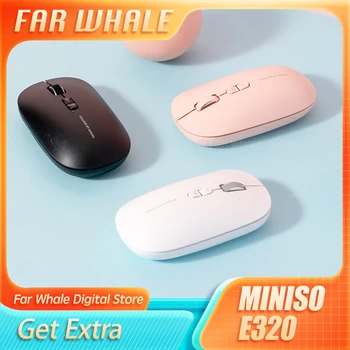 Безжична мишка MINISO E320 без звук, сладки преносими офис мишка с резолюция 1500 dpi, компютърен аксесоар за настолен КОМПЮТЪР, лаптоп
