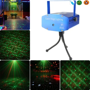 Диско лампа DJ Мини led лазерен проектор С лек ефект на Стробоскопическое Лазерно шоу програми, Вечерни етап звукови, светлини за сватбена декорация на дома