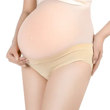 Дишащи бикини за бременни жени с ниска талия, U-образни гамаши за подкрепа на корема, женски гащи за бременни