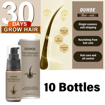 Етерично масло за растеж на коса, Естествена суроватка, масло от Джинджифил, средство за загуба на коса, Възстановяващ, Социални Корени, Бърз Спрей за растежа на косата За мъже и жени