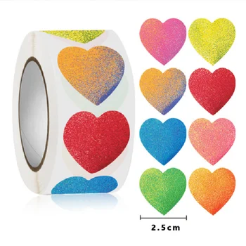 Етикети с любов във формата на сърце за Свети Валентин, подарък за сватбени етикети, подарък издател 50-500 бр.