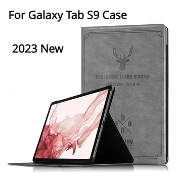 За Samsung Galaxy Tab S9 2023 Многоугольный Калъф-поставка за Galaxy Tab S9 5G 11-Инчов устойчив на удари Кожен Калъф