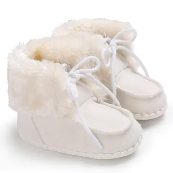 Зимни топли детски ботуши за момчета и момичета Новородени Обувки за деца Черни и Розови Сиви обувки за първите разходки