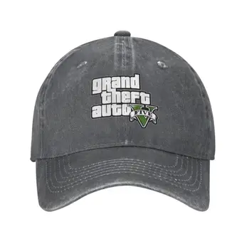 Изработена по поръчка памучен бейзболна шапка за приключенски игри в стил хип-хоп, Дамски Мъжки Регулируема шапка за татко от приключенска игра GTA, лятна
