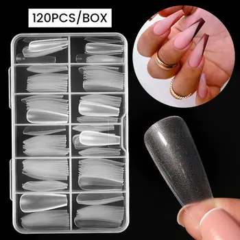Инструмент за нокти-арт Капсула за ноктите на ръцете си с футляром за съхранение Въздушната ноктите си Дълги изкуствени нокти Фалшиви, удължаване на ноктите с Пълно покриване на върховете на ноктите