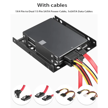 Инструменти за монтаж на стена за твърдотелно устройство за съхранение на 2,5-3,5 инча, монтажен комплект за твърдотелно устройство с кабел SATA и кабел за захранване