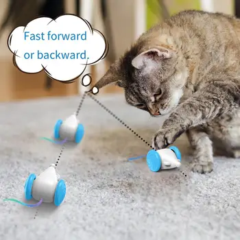 Интелигентни електрически мишката за домашни любимци, устойчиви на укусам, самоиграющая мишка-закачка с led, променящи цвета на опашката, за домашни котки