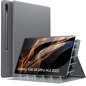 Калъф TiMOVO за Galaxy Tab S8 Ultra 2022 14,6-инчов Лек и тънък магнитен калъф с притежателя на S-Pen SM-X900 SM-X906