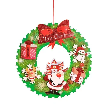 Коледна украса, Снежен човек, Старецът Бастун, Венец Подвесное Украса Декорация на Хартиен Венец Окачване