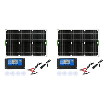 Комплект слънчеви панели с мощност 2X180 Вата, зарядно за 12 В с контролер 100A за лодки-каравана на АВТОБУСА