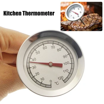 Кухненски Здрав през Цялата Термометър за месо, Циферблат за хранителни продукти, с Механично отчитане, Мултифункционален Термометър от неръждаема стомана 0 ℃-120 ℃
