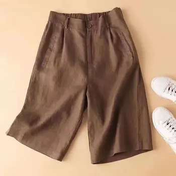Къси панталони за 3D-намаляване Костюм на късометражни филми с дължина до коляното Модерен директен костюм с широки штанинами Къси панталони Дамски дрехи