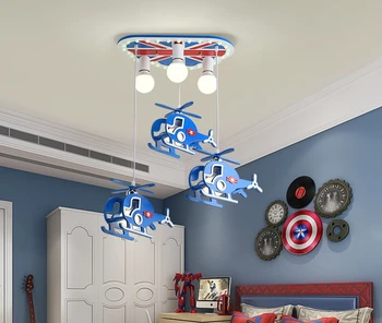 Лампа за детска стая, лампа за самолет, за момче, cartoony лампа за спални за момчета, led енергоспестяващ тавана лампа за детска градина