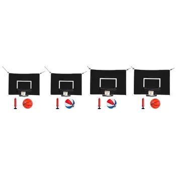 Мини-баскетбол обръч за батут с парапет, градински баскетболни врата