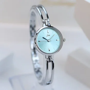 Модерен дамски часовник-гривна от сребро 25 мм с луксозен каишка от сплав, кварцов дамски часовници, подарък за момичета, директна доставка от розово злато