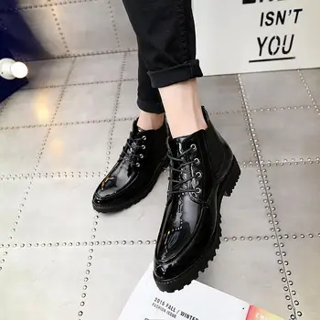 Мъжки обувки, ежедневни бизнес официалната дрехи, черни кожени обувки в корейски стил, мъжки кожени обувки с кръгло бомбе, сватбени обувки, мъжки