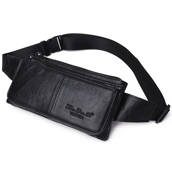 Мъжки поясная чанта за колан, набедренная чанта, портфейл, мода за пътуване, натурална воловья кожа, мъжки чанти през рамо, нагрудная чанта през рамо