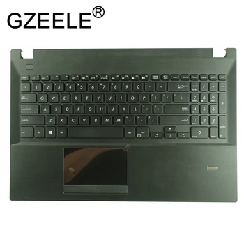 На горния капак, безеля за клавиатура GZEELE на английски език в САЩ за ASUS E500 E500C E500CA P500 P500C P500CA Акцент за ръце