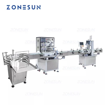 На производствената линия ZONESUN за Машини завалки на етанол алкохол сок от бутилка мляко на малки Автоматично ограничаване на Обръщател