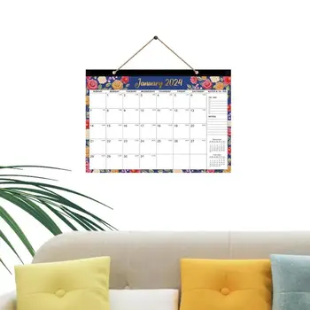 Настолен Календар на 2024-2025 години Настолни Календари Планиране Календар за 18 Месеца Планер С Месечни Страници 17x12 Инча Настолен Календар в 2024 година