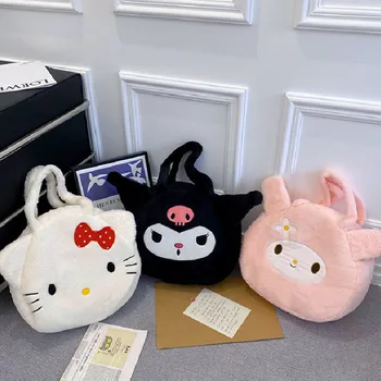 Нови Японски Sanrio Hello Kitty Kuromi My Melody Плюшени Пътни Чанти Голям Капацитет За Момичета Kawaii Аниме За Почивка На Едно рамо