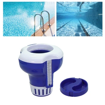 Опаковка химикали за плаващ басейн с вграден термометър, захранващи хлор за басейна, опаковка таблетки хлор
