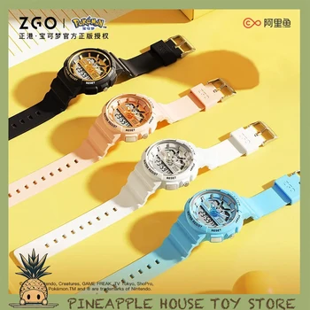 Оригинални часовници ZGO, електронни часовници с покемонами, аниме Пикачу, съвместни светещи водоустойчиви часовници, подаръци за рожден Ден, за момчета и момичета, студенти