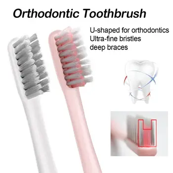 Ортодонтическая четка за зъби За почистване на зъбите на Силиконовата четка за зъби с мек косъм четки за Зъби Межзубные четки Brace Clean