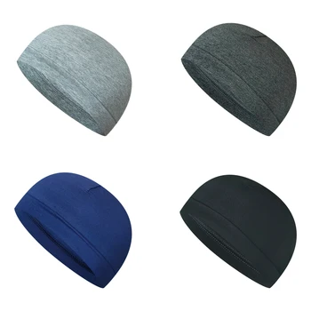 Памучни шапки с черепа, леки шапки-бини за сън, абсорбиращи потта, за колоезденето, за джогинг, каска-подложка за мъже, жени, многоцветен