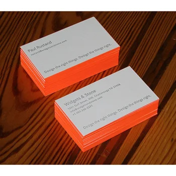 По поръчка. продукт.Флуоресцентни цветни визитки с переливающейся печат, памучен хартия 550 грама