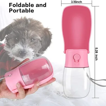 Преносим сгъваема чаша за вода за кучета и котки, идеалната градинска бутилка за вода за овлажняване на движение