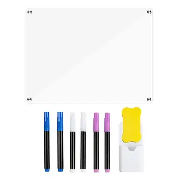 Прозрачен календар за хладилник, Магнитна дъска за сухо изтриване на хладилник, дъска за бележки, организиране на ежедневието с помощта на списък за пазаруване, запознанства