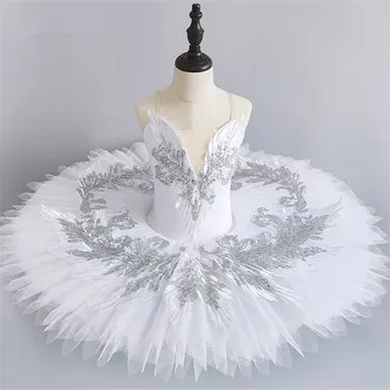 Професионални балетные опаковки за деца и възрастни, Бяла класическа облекло за изказвания, дрехи за гимнастика танци за момичета, Детски рокля за Лебединого езеро